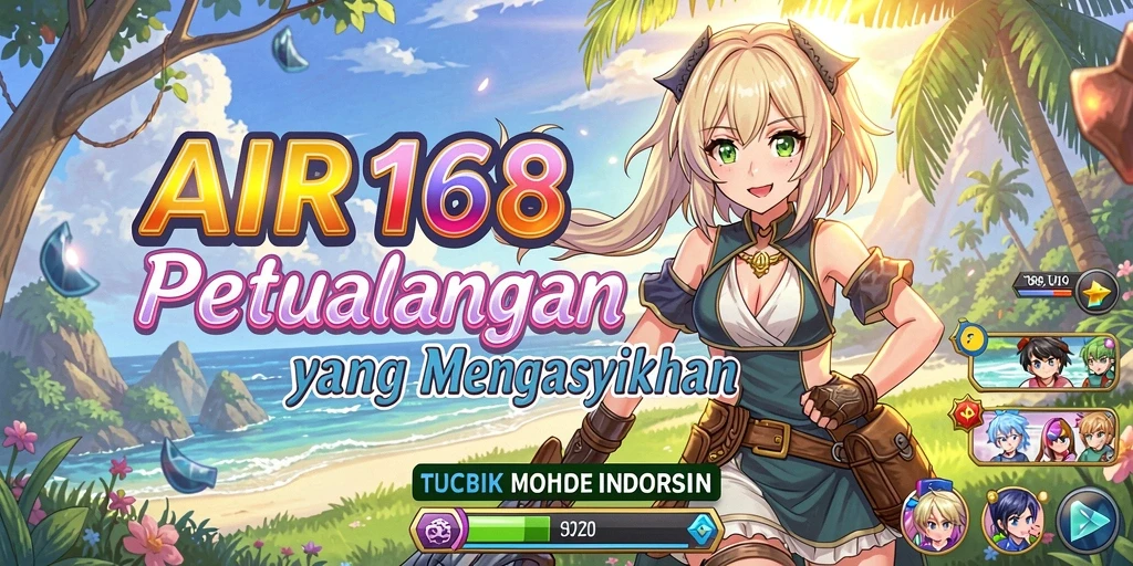 Screenshot gameplay AIR168 menampilkan karakter anime dalam aksi seru.