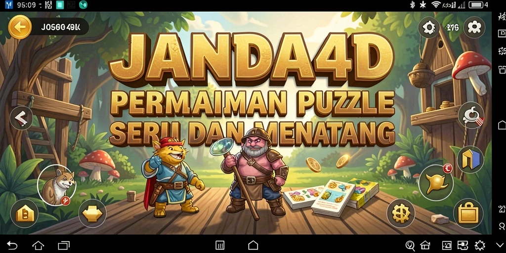 Tangkapan layar gameplay JANDA4D menampilkan berbagai teka-teki yang menarik.