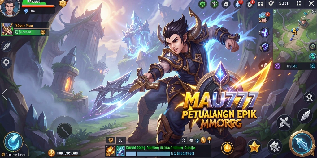 Tangkapan layar utama MAU777 menampilkan aksi seru dalam gameplay MMORPG.