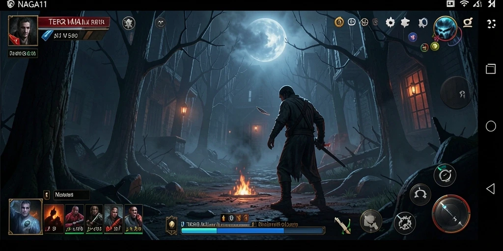Tampilan gameplay NAGA11 yang menakutkan dan penuh ketegangan.