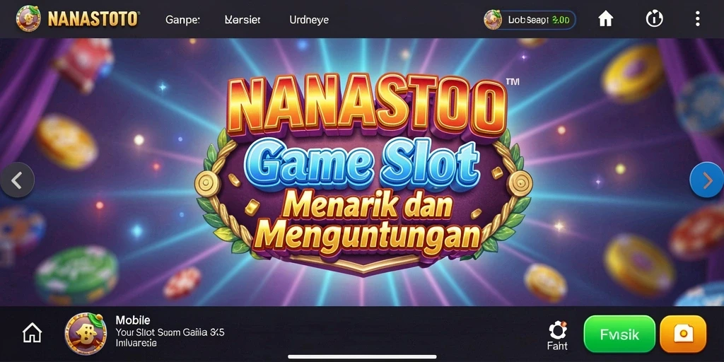 Gameplay Slot seru dan penuh peluang menang di NANASTOTO.