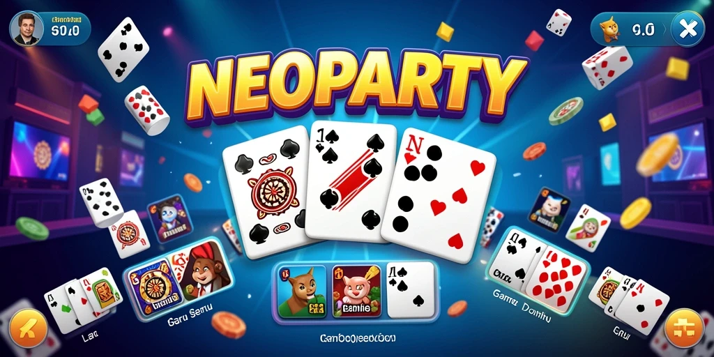 Tampilan menarik gameplay NEOPARTY yang seru.