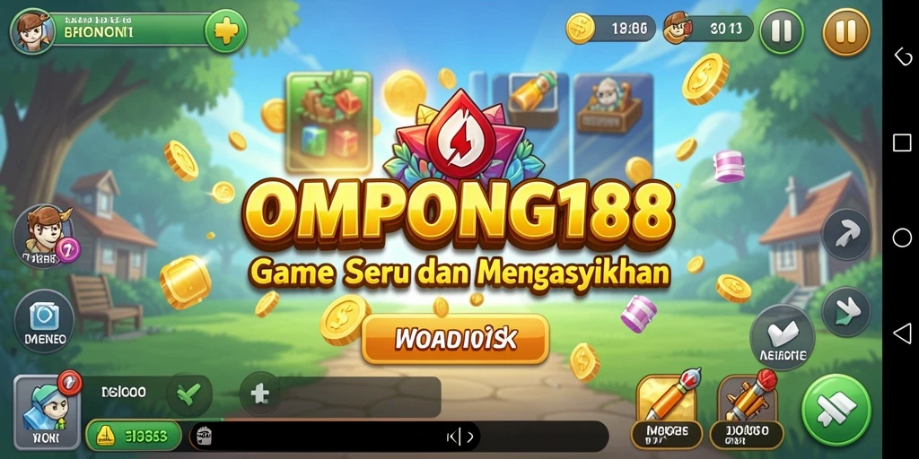 Gameplay OMPONG188 yang menarik dengan aktivitas mengumpulkan sumber daya.