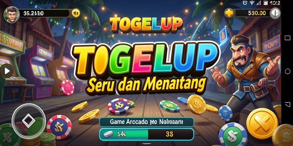 Tampilan gameplay TOGELUP yang penuh aksi dan warna-warni.